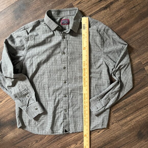 Untuckit Shirt Men's Large Gray Performance Preppy Stretch Formal Casual Adult - Picture 5 of 6